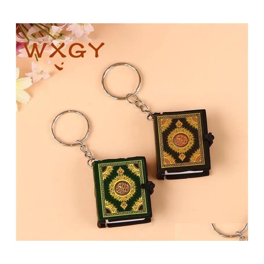 Party Favor Keychain Quran Book Cool Cute Car Bag Key Fashionable Accesories Ring Mini Fashion Wholesale Islam Gift 175 K2 Drop Deli Otjab