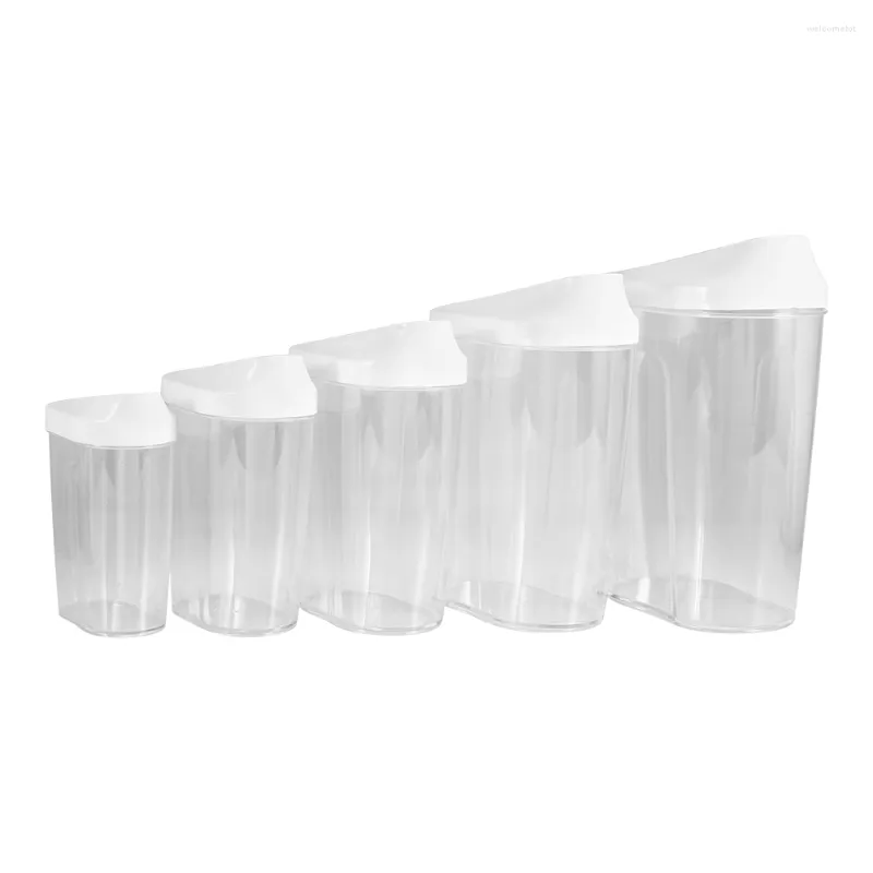 Plates Set Of 5 Dry Storage Cereal Dispenser Pasta Container Box Kitchen Tool