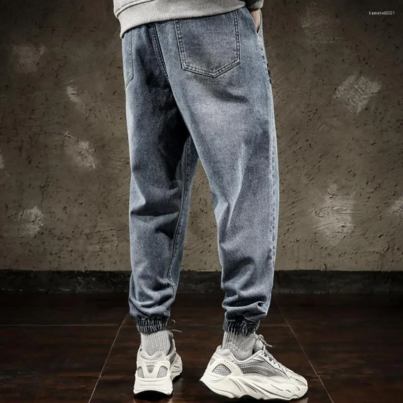 Pantaloni da uomo Chic Hip Hop Lunghezza caviglia Uomo Elastico in vita Maschile Harem Jogging Versatile