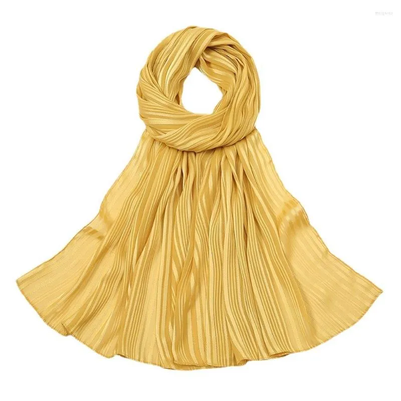 Ethnic Clothing A.s.sqmgos Latest Solid Color Simple Chiffon Elegant Striped Muslim Scarf Shawl For Women All-match Malaysia Warm Hijab 70