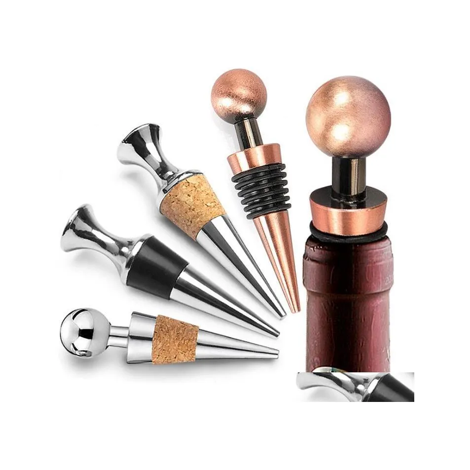 Bar Tools Wine Cork Bottle Stoppers Zinc Alloy Glyptostrobus Stopper Kitchen Accessories Dhs Sn2990 Drop Delivery Home Garden Dining Dhshi