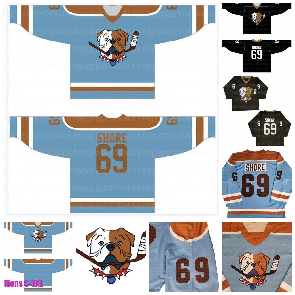 Custom 69 Shoresy SudBery Blueberry Letterkenny Hockey Jersey Black