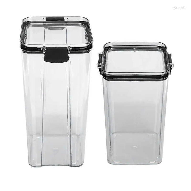 Storage Bottles Kitchen Box Organization Clear Food Grade BPA Free Snack Jar Containers For Flour Sugar Grains Beans