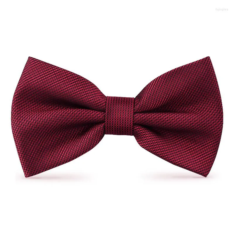 Bow Ties 2023 Fashion Designer Men's For Wedding Double Fabric Jujube Red Bowtie Club Banquet Butterfly Tie With Gift Box