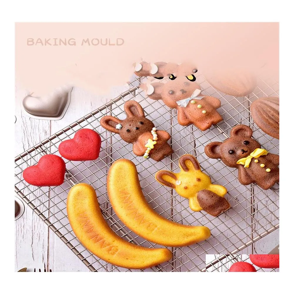 Baking Moulds Mods Tools Banana Shaped Cake Mold Bread Round Oven Household Nonstick Pan Drop Delivery Home Garden Kitchen Dining Ba Otb9L