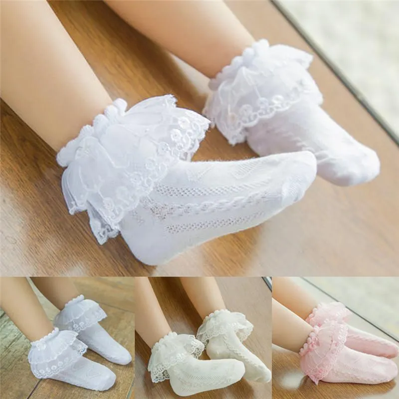 Chaussettes 2023 Goutte Bébé Fille Princesse Été Belle Dentelle Fleurs