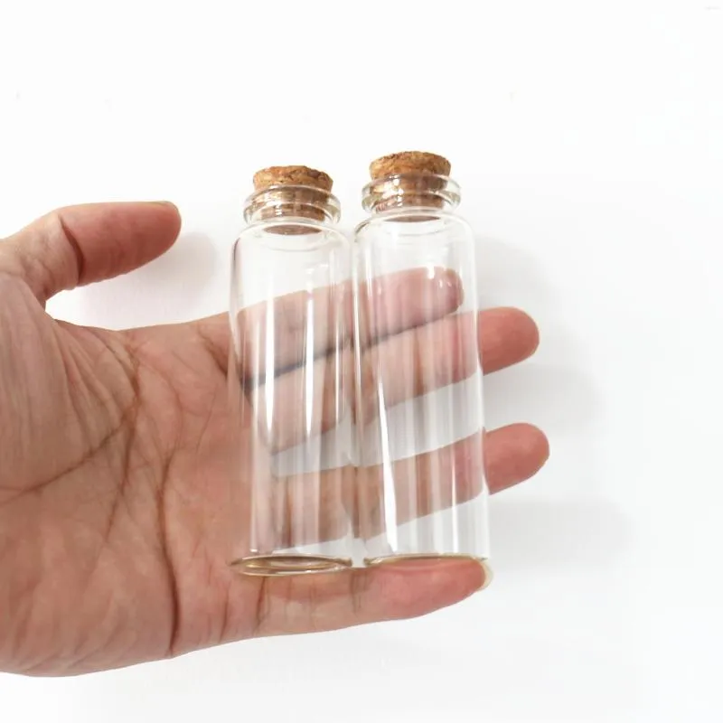 Storage Bottles 12 Pcs/lot 16 30 90mm 45ml Small Glass Bottle Stopper Jars Cork Mini Test Tube Empty Container DIY Vial Crafts