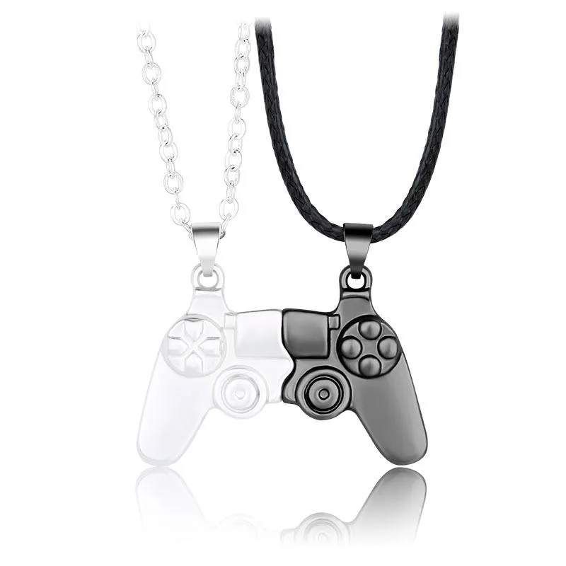 Pendant Necklaces Cross Border Game Console Handle Couple Necklace Magnet Stone Personalized Men's And Women's Valentine's Day G