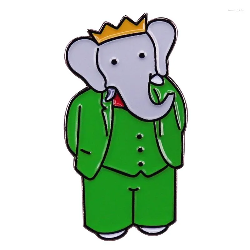 Brosches Animation Elephant Babar Brosch Metal Badge Bag Accessories Pins