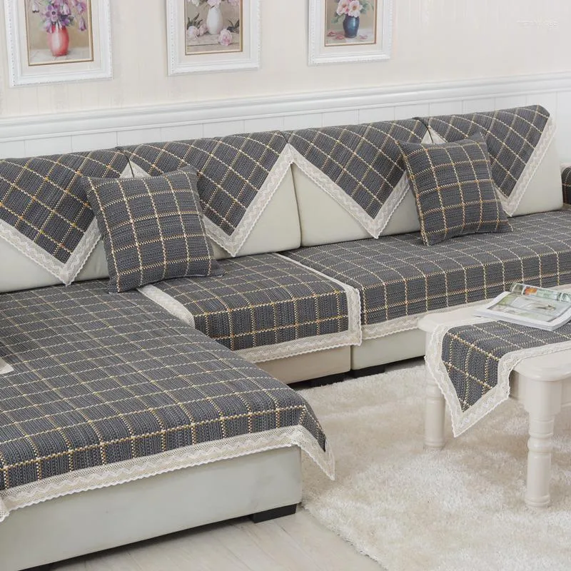 Couvoirs de chaise 2023 Couvercle de canapé sectionnel sans glissement Silon à housse serviette de canapé européen pour décoration de salon