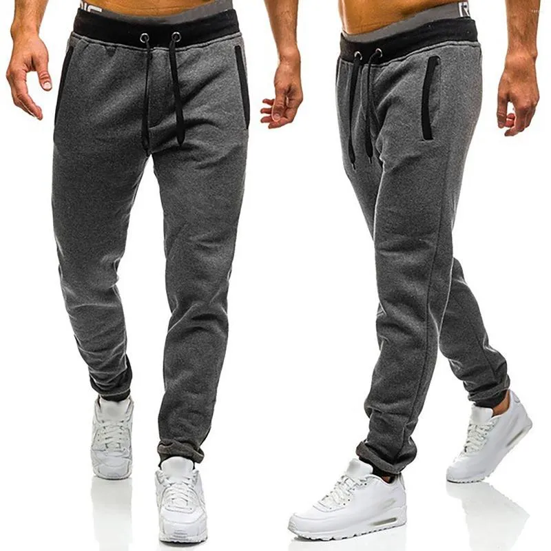 Spodnie męskie Sportowe męskie spodnie do joggingu na co dzień Lekkie spodnie outdoorowe w jednolitym kolorze Wygodne spodnie dresowe fitness do codziennego treningu
