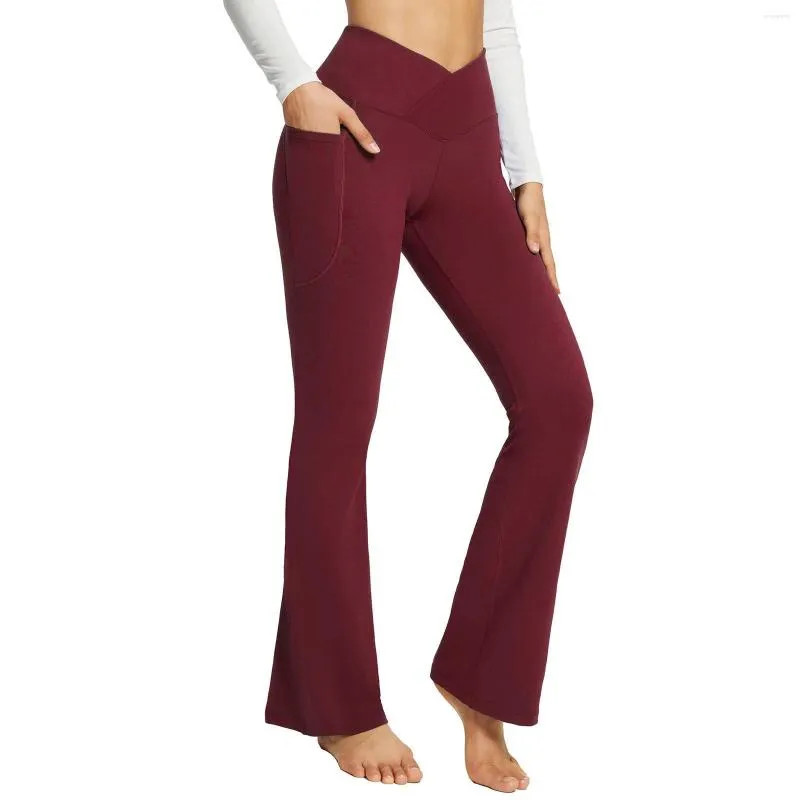 Womens High Waist Stretchy Cotton Lycra Yoga Leggings With Bootcut Design  Trendy And Sexy For Workouts And Casual Wear From Strawberry22, $14.44