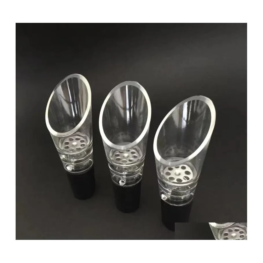 Bar Tools Sile Aerators Decanting Aerating Filter Aerator Wine Pourers Stainless Steel Strainer Plastic Spout Decanter 1 4Jy B Drop Otrxs