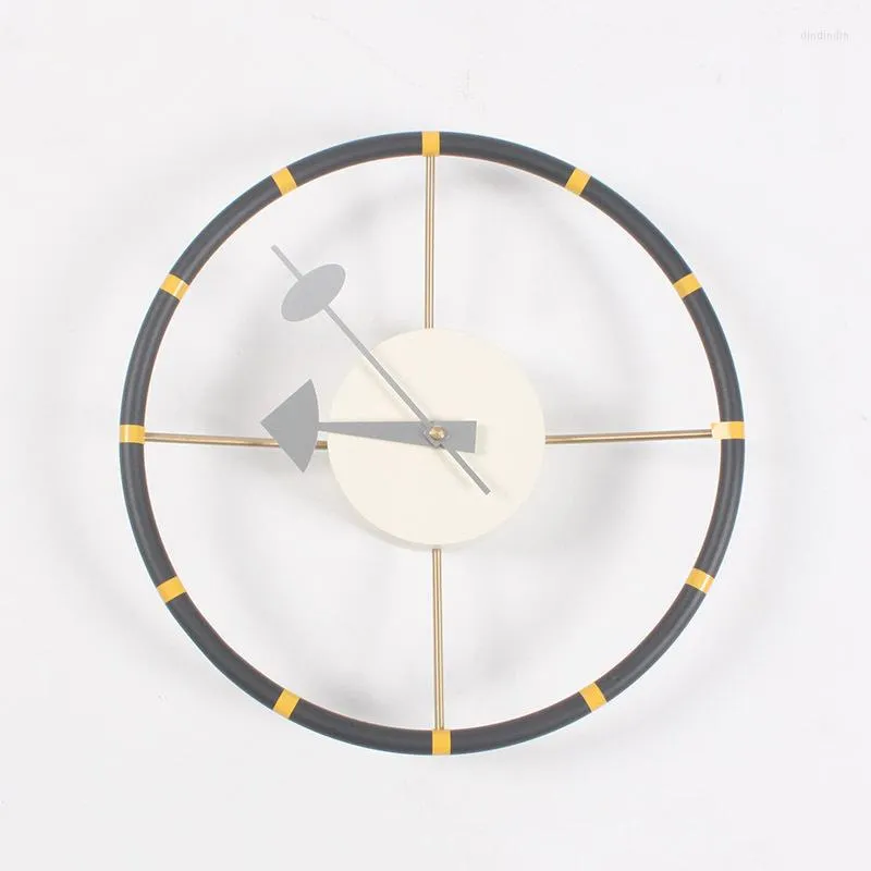 Wall Clocks Nordic Modern Steering Wheel Design Clock Personalized Round Silent Hanging Ornament Living Room Decoration