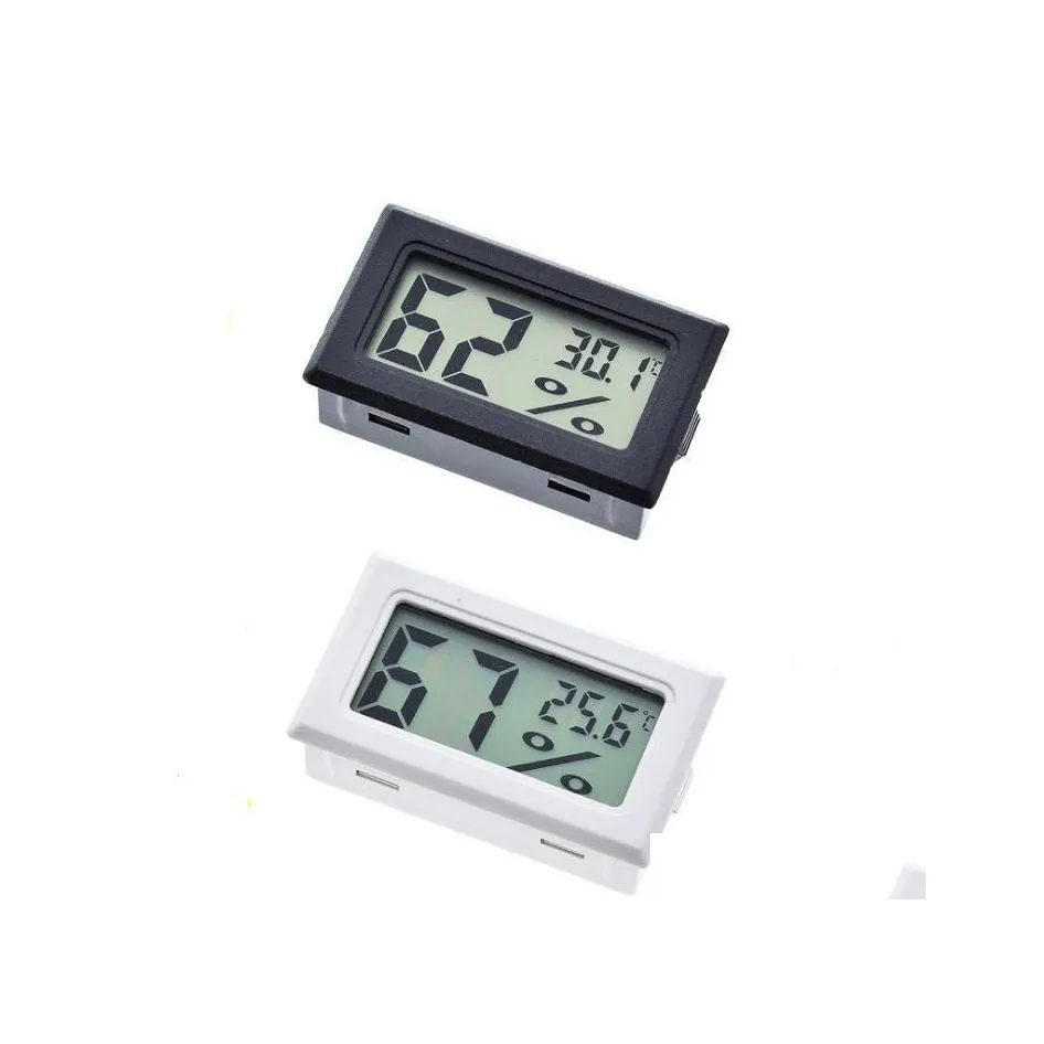 Домохозяйства термометров 2021 Черно -белый финансовый 2011 Mini Digital LCD Environment Thermometer Thermometer Hygroter Hygroteremory Meter в комнате Dhrip