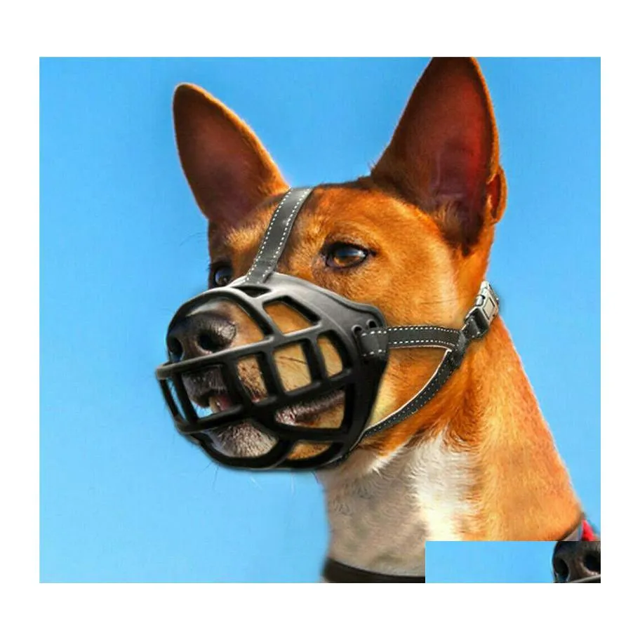 Other Dog Supplies Adjustable Breathable Small Large Mouth Muzzle Anti Bark Bite Chew Muzzles Training Products Pet Accessories Drop Otjl3