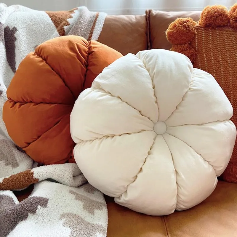 Pillow DUNXDECO Cozy Warm Caramel Decorative Love Present Soft Round Pumpkin Home Sofa Car Bedding Decorate Coussin