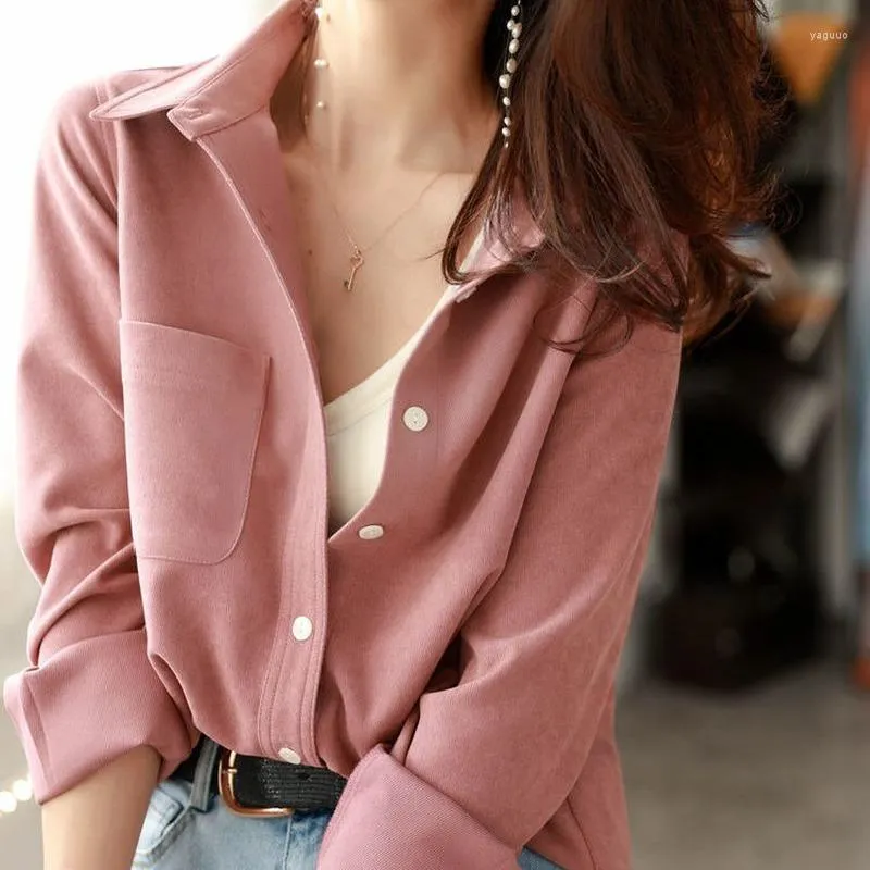 Bluzki damskie 2023 Wiosenna jesienna bluzka Koreańskie damskie wierzchołki i koszule vintage Blusas roupa feminina x976