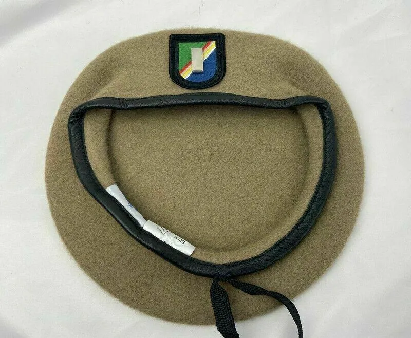 Berets Us Army Ranger Regiment Wool Beret Khaki First Lieutenant Officer Rank Hat Military Store