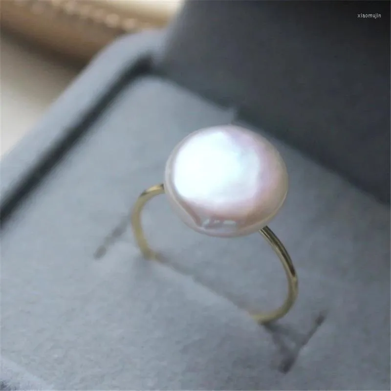 Cluster Rings Natural Baroque Pearl 14K Gold Filled Knuckle Purple Jewelry Mujer Bague Femme Handmade Boho Women Ring