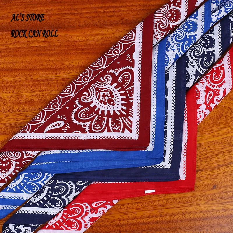 Beretten Echte casual katoen unisex zijden sjaal hoogwaardige print stijlvolle bandana met koehide munt ringberetten