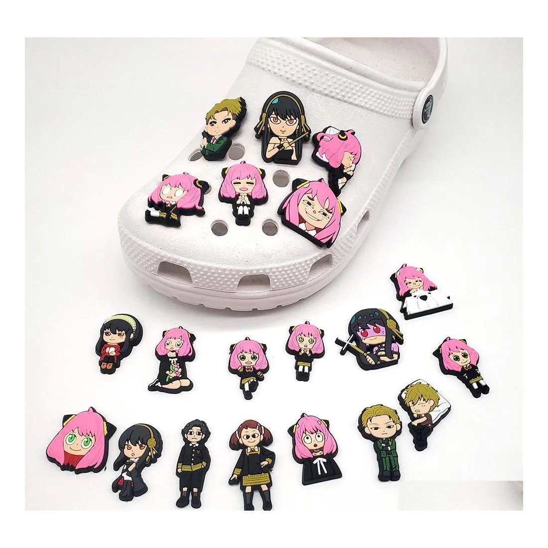 Pièces de chaussures Accessoires 1000Pcs Cartoon Jibitz Pour Croc Charms Clog Pins Buttons Wholesale Pvc Drop Delivery Shoes Dhpxz