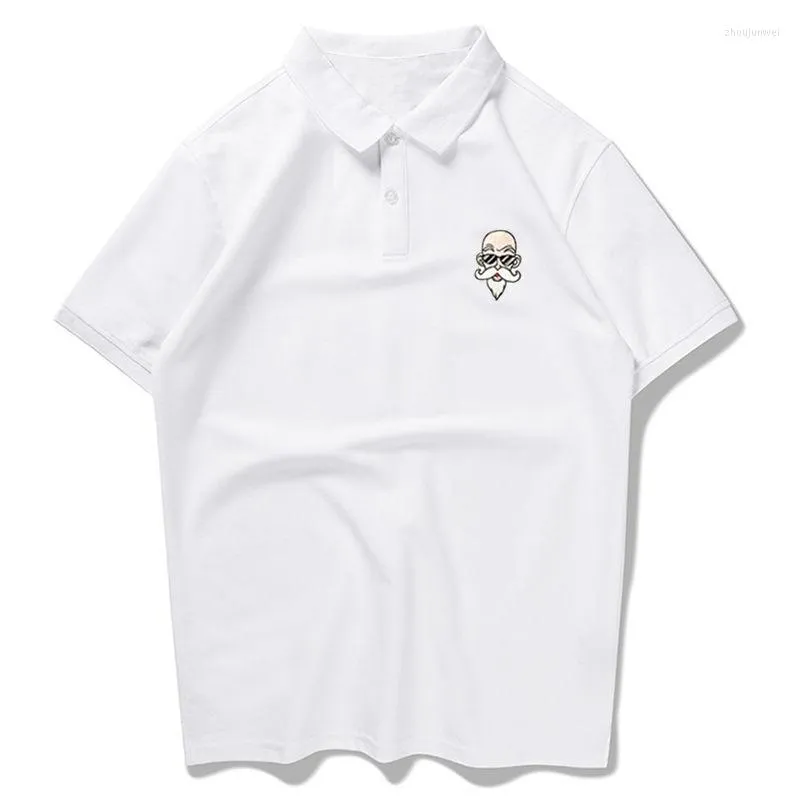 Herenpolo's 2023 Geborduurd Hong Kong-stijl Jongens Poloshirt met korte mouwen Revers Grote maat Losse mouwen