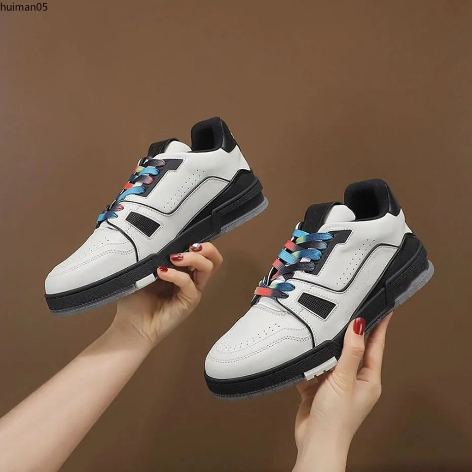 Tasarımcı Moda Eğitmeni Spor Sneaker Inge Sıradan Ayakkabı Virgils Timsah-Dökülmüş Siyah Gri Kahverengi Beyaz Yeşil Buzağı Deri Fransız Ablohs Erkek Ayakkabı HM05586