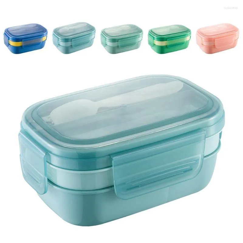 Förvaringsflaskor kök 1900 ml mikrovågsugn lunchlåda hög kvalitet plastmat container barn barn skola kontor bärbart bento