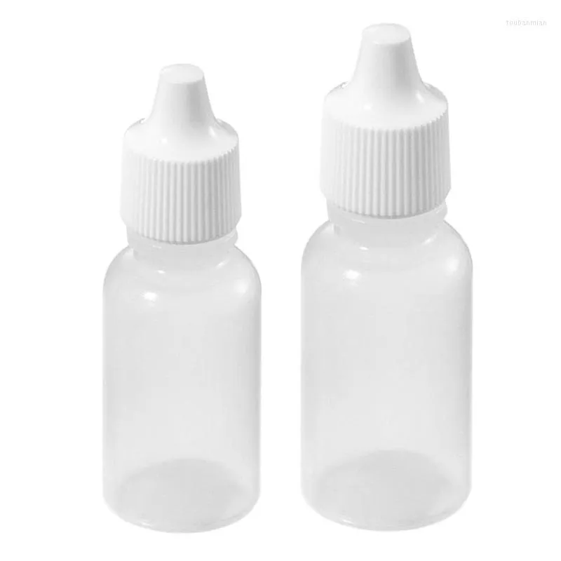 Förvaringsflaskor 100 st tomma plastpressar dropper (15 ml20 ml)