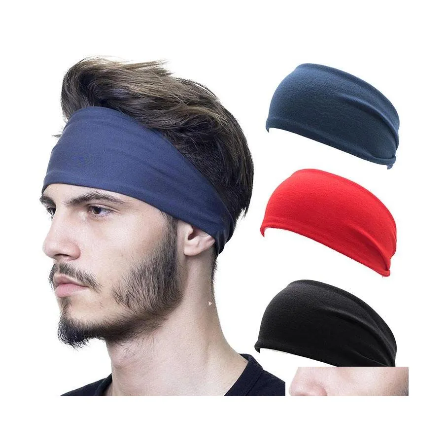 Diademas Moda Ciclismo Yoga Deporte Sudor Mujeres Banda para el sudor para hombres Bandas para el cabello Cabeza Deportes Seguridad Gota Entrega Joyería Otpqt