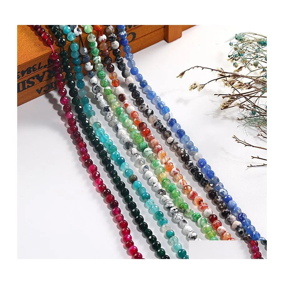 Pierre Fashion Agate Perles en vrac Pick Taille 6mm Haute Qualité Strand Perle Géométrique Charmes Naturels À La Main DIY Stretch Drop Livraison Je Otbfu