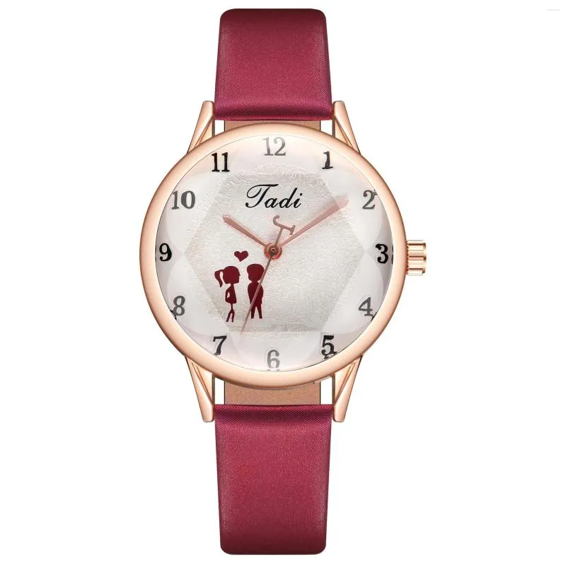 Orologi da polso Orologi da donna alla moda Orologio da polso da donna con cinturino in pelle da polso in oro rosa da donna per regalo per ragazza Relogio Feminino