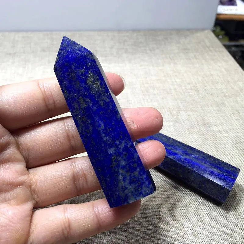 Hänge halsband naturliga lapis lazuli kvarts pendel kristall kolonn sten pendulo reiki chakra helande jämviktsmycken