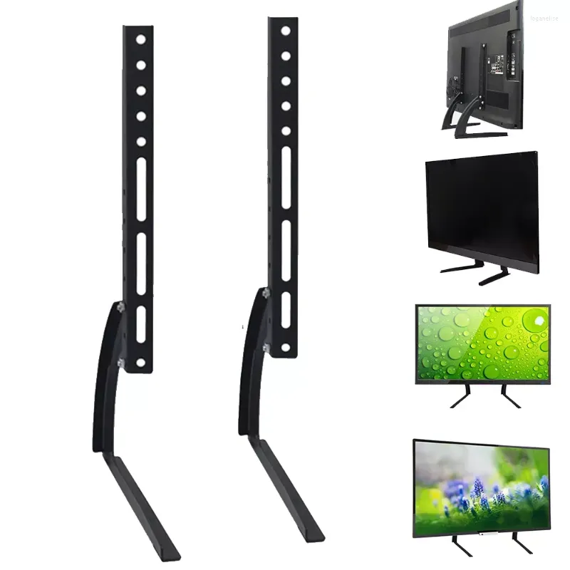 Stativ Justerbart stabilt hållbart montering Multi hålbord Top Steel Black Easy Install Home Triangle med skruvar TV -stativ Bas