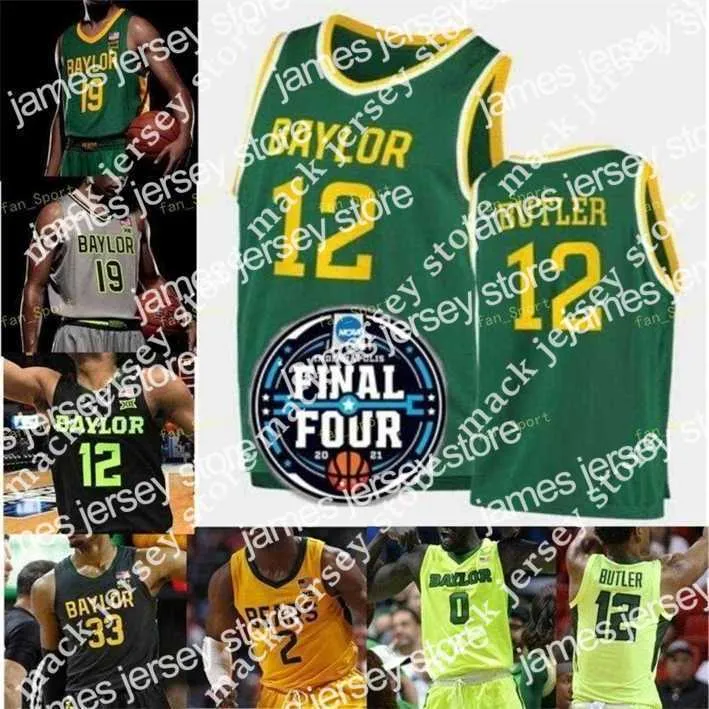 Basketball Nik1 NCAA Basketball Final Four Baylor Bears Jersey 0 Flo Thamba 12 Jared Butler 31 MaCio Teague 10 Adam Flagler 45 Davion