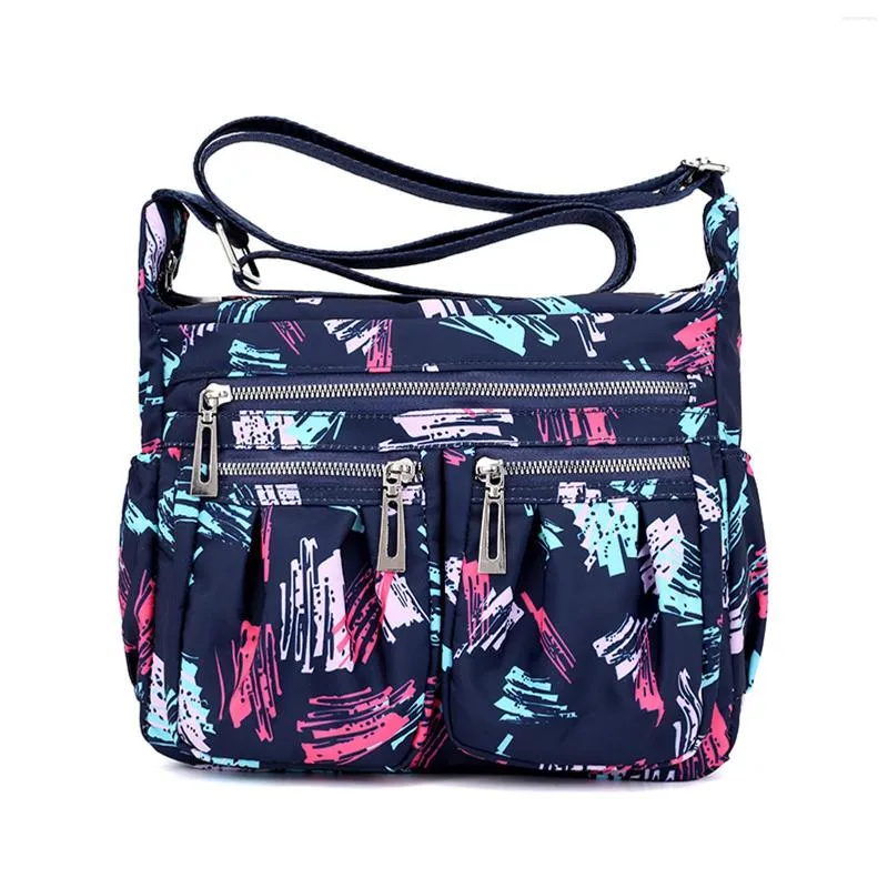 Sacs à bandoulière fermeture à glissière grande capacité pour femmes sac à bandoulière en Nylon messager Shopping sac à main cadeau étanche Multi poches