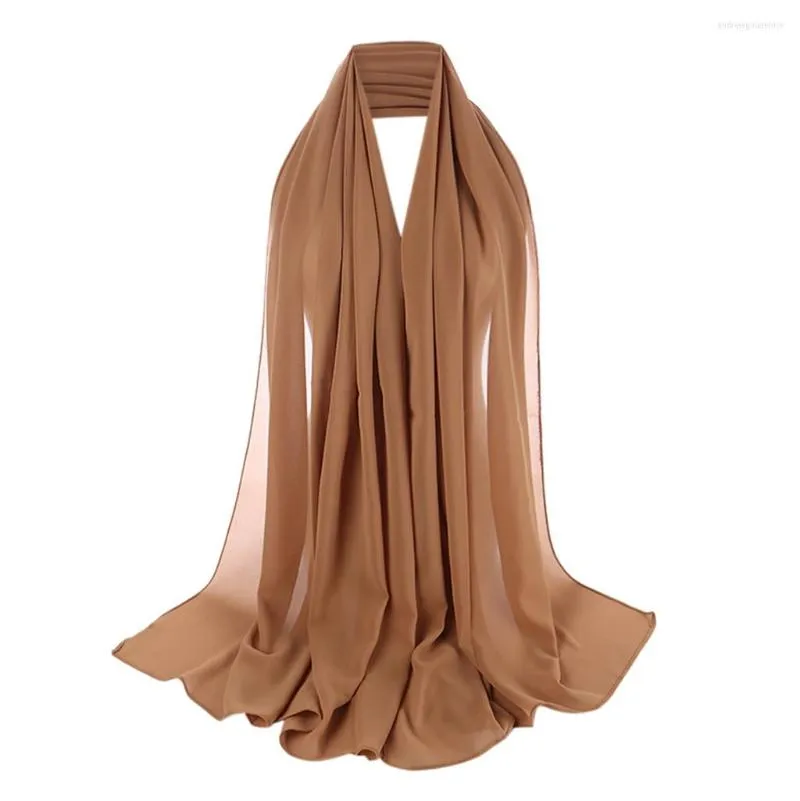 Lenços da moda leve feminino lenço chiffon protetor solar Solid Foulard Lady Lady Bufandas Mujer