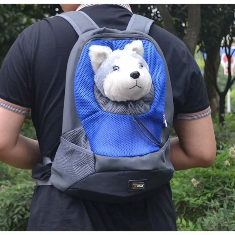 مقعد سيارة الكلب يغطي حقيبة حيوانية قابلة للتنفس حقيبة ظهر محمولة في الهواء الطلق من كتف الرسول المزدوج