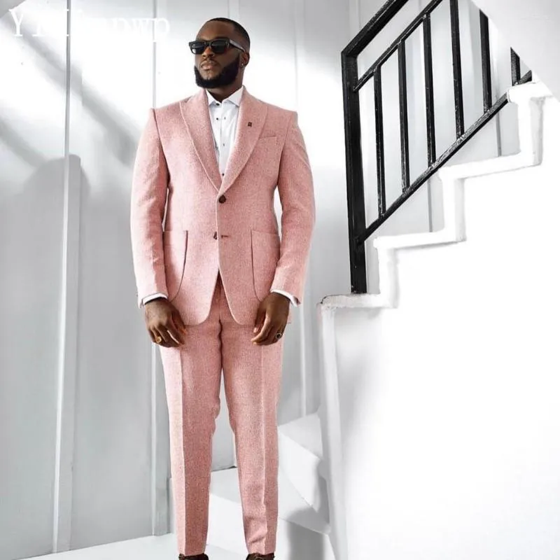 2023 Winter Mens Pink Tweed Suit With Peaked Lapel And Single Breasted Design Set From Evanelena 208.36 DHgate.Com