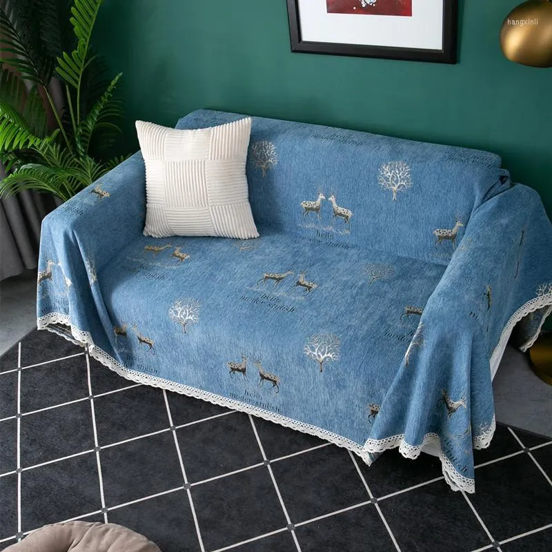 Stol täcker tjock snöig full täcke soffa handduk anti -glip elastic