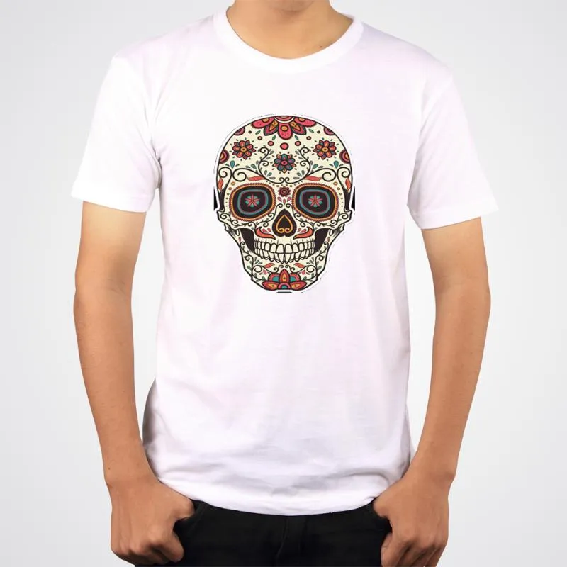 Men's T Shirts Skull White Black Men T-Shirt Short Sleeve O-Neck Summer Graphic Tops Tees Camiseta Hombre Accept Customized Clothing