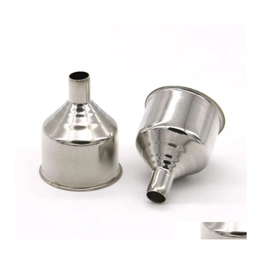 Hip Flasks Stainless Steel Funnel For Flask Wine Pot Oil Wide Mouth Small Size/Big Size Drop Delivery Home Garden Kitchen Dining Bar Dhndt