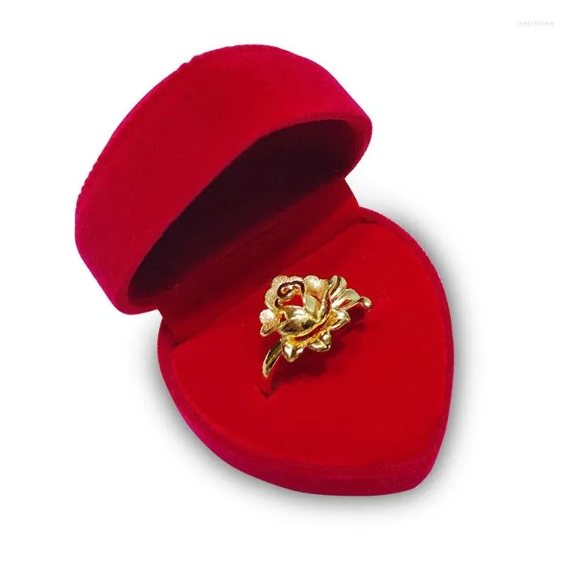 JABITLY WAUSKI propozycja Pierścień Pierścień Pierścień Serca Kolczyki na Aniversay Walentynki Ślub (czerwony)