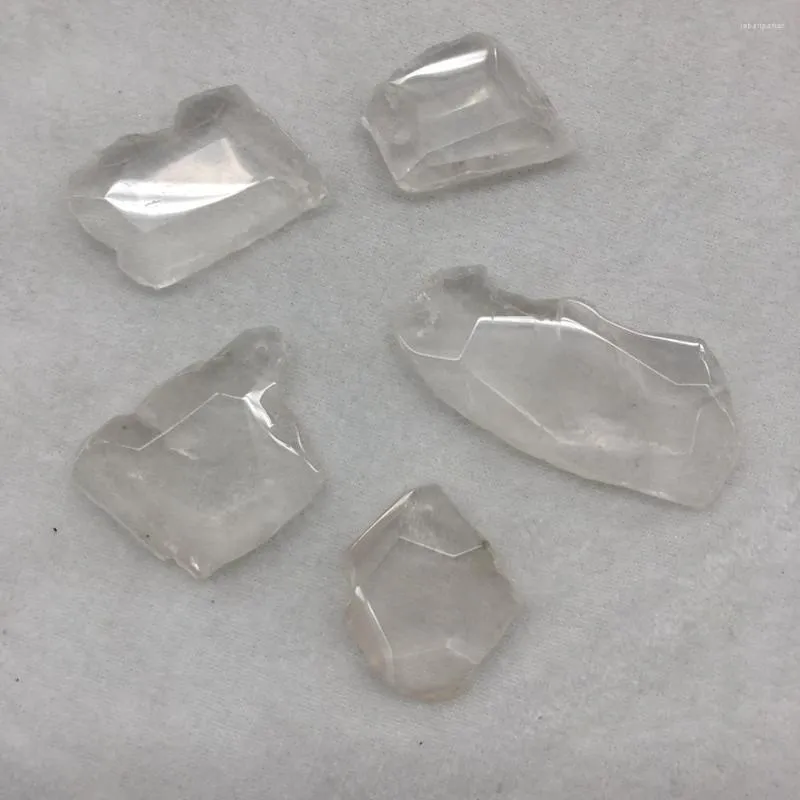 Kolye Kolyeler Toptan Karışık 10 PCS Faceted Clear Quartz Kaya Kristal Takım Taş Taş Takı Yaklaşık 40-50mm