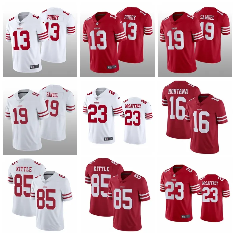 Jersey San Francisco''49ers''men Women Youth Brock Purdy #13 Christian Mccaffrey Deebo Samuel #19 Nick Bosa George Kittle