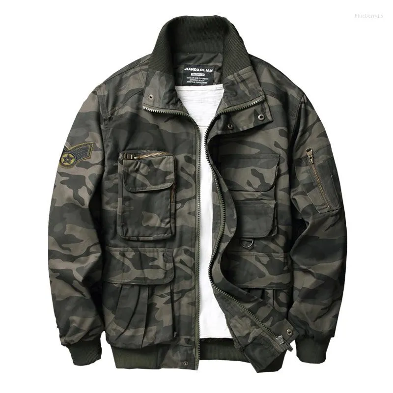 Men's Jackets Camouflage Jacket Men's Military Tactical Combat And Coat Thicken Fleece Warm Cotton Wear-resistant Outwear