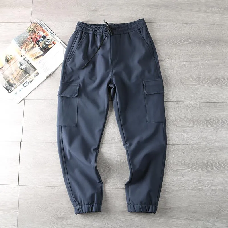 Calça masculina de tecido de lã de lã ao ar livre no inverno de inverno