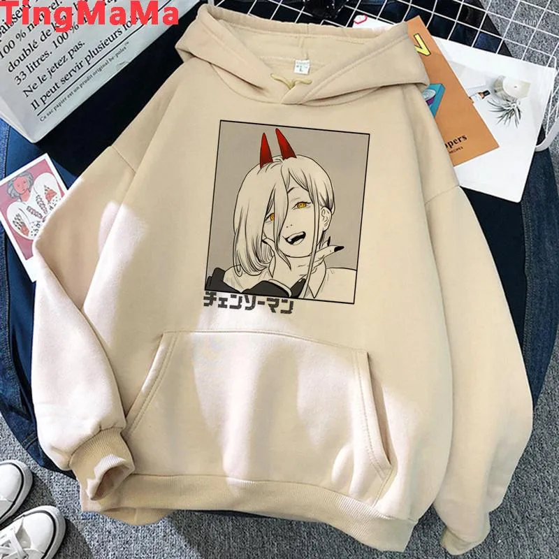 Sweat à capuche femme tronçonneuse homme Makima Pochita femme polaire 2023 gothique Streetwear Hoddies pull survêtement