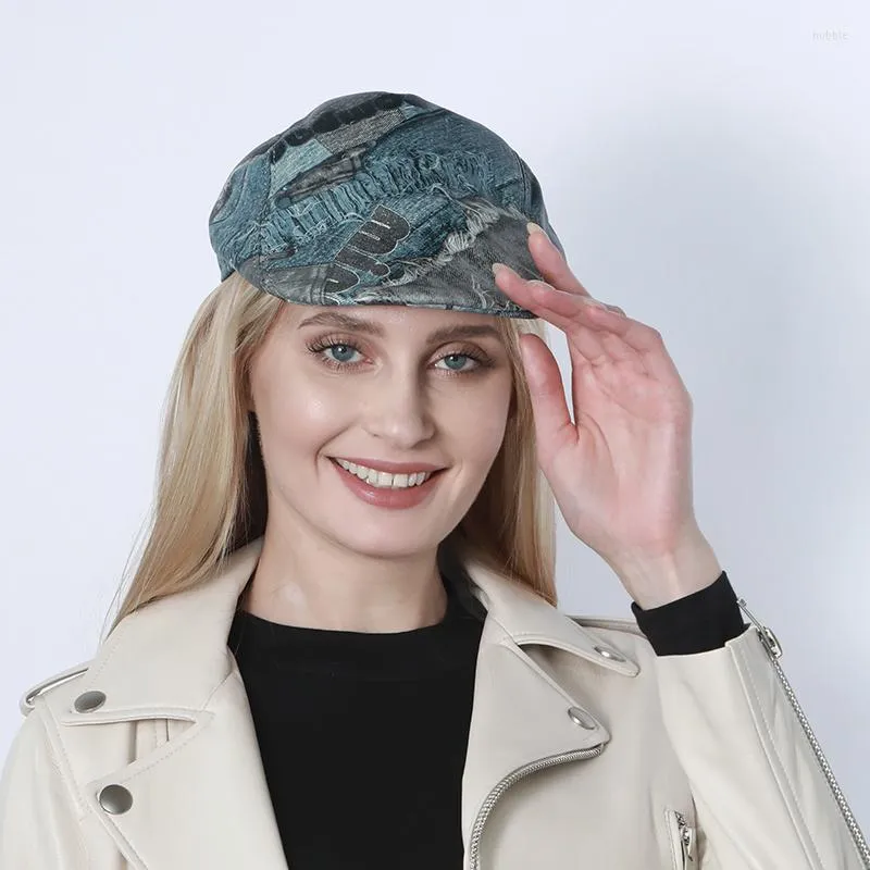 Berets Drucken Vintage Baskenmütze Mütze Für Frauen Männer Marke Hüte Sonne Strand Frühling Und Sommer Hysteresen Knochen Chapeu Casual weibliche